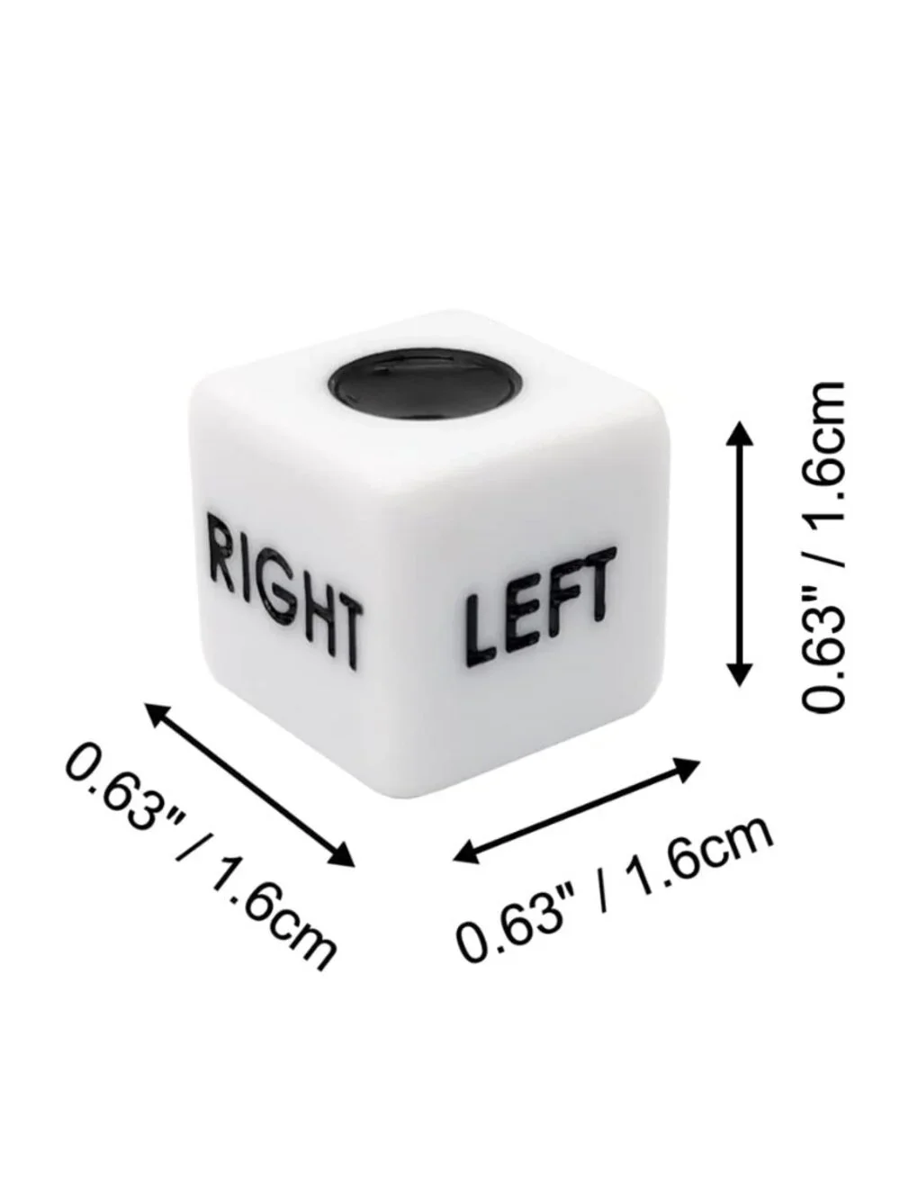 Ahoper Right Left Center Dice Only 12 Dices Prime Dice Game( six sided ,16mm Sta